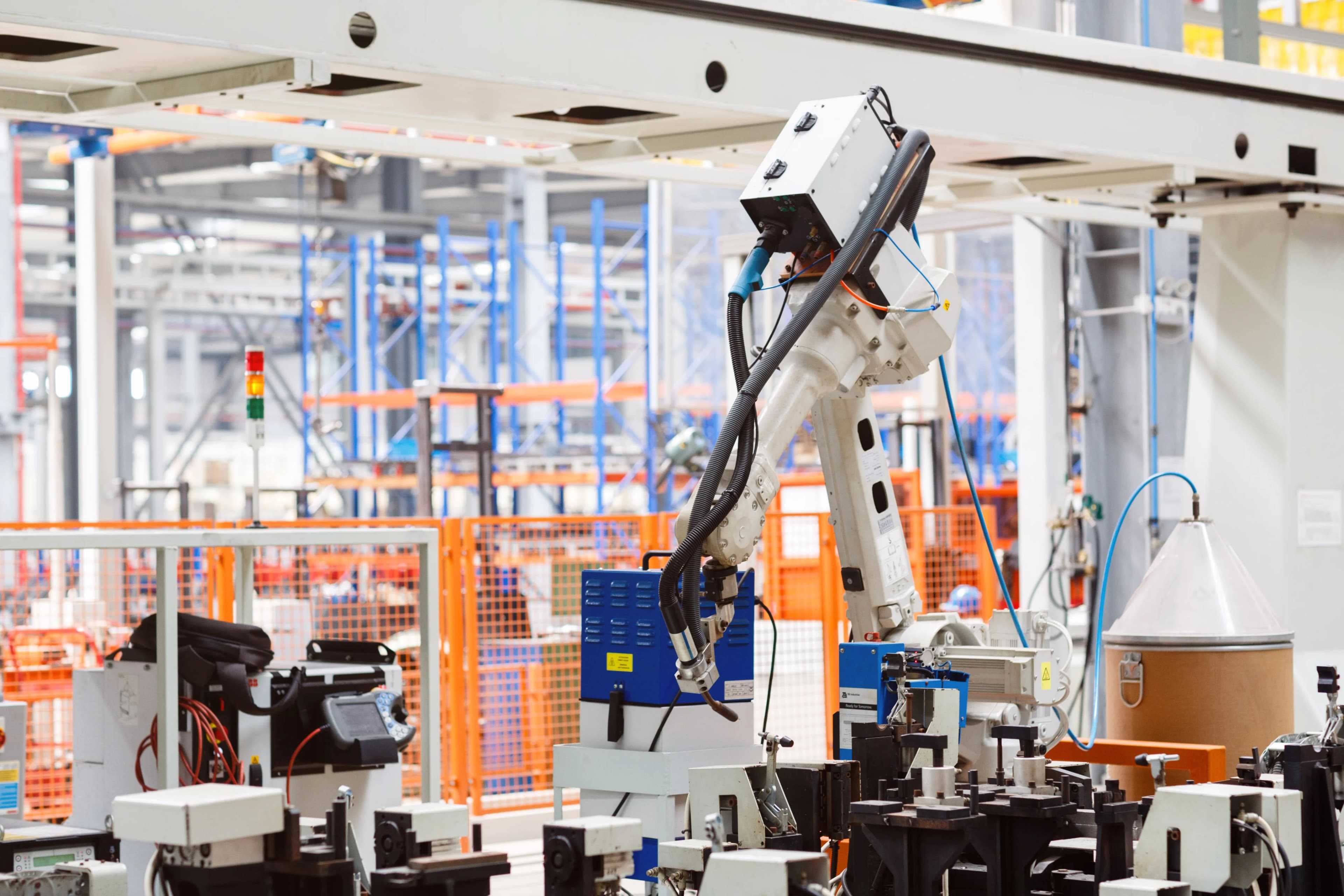 Manufacturing Robots in Factory